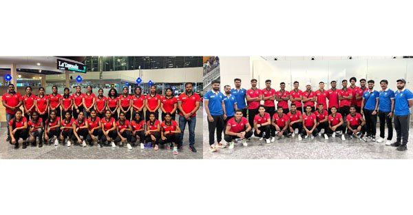 Indian Junior Men’s & Women’s Hockey Team depart for 4 Nations Tournament in Germany