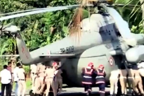 Security lapse as President’s helicopter partially sinks at helipad